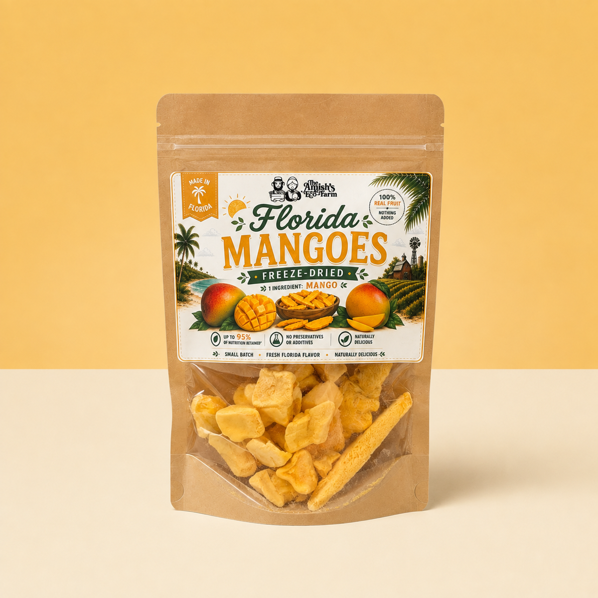 Freeze Dried Mango Chunks - 1.15 oz Bag